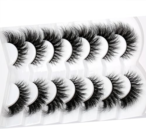 Pooplunch FOXY-A 8-18MM Fluffy Cat Eye Winged False Eyelashes 7 Pairs