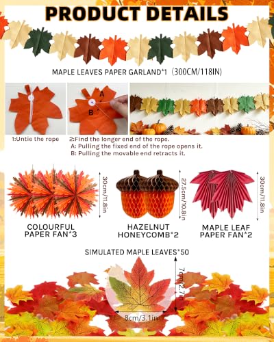 Fall Party Decorations Kit - All-in-One Thanksgiving & Autumn Celebration Set