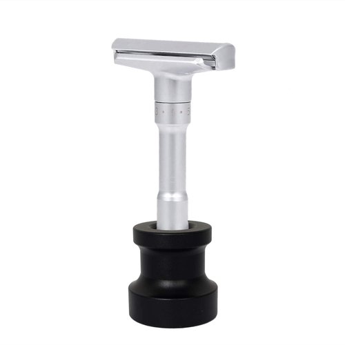 Evaty Men's Safety Razor Stand Aluminum Alloy Desk Pen Holder Toothbrush Shaving Razor Base Stand (A-Black)