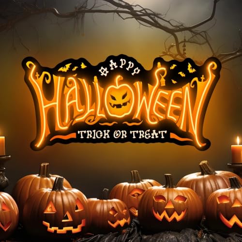 Halloween Neon Sign Ghost LED Light - Personalized Halloween Decor, Color 2