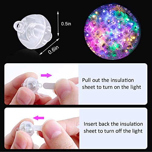 Mix-Color 200-Pack Waterproof Mini LED Balloon Lights - Battery Powered Party Decor