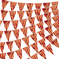 Halloween Red White Striped Pennant Banner - Circus Decor, 10m, 20 Flags - Variation 1