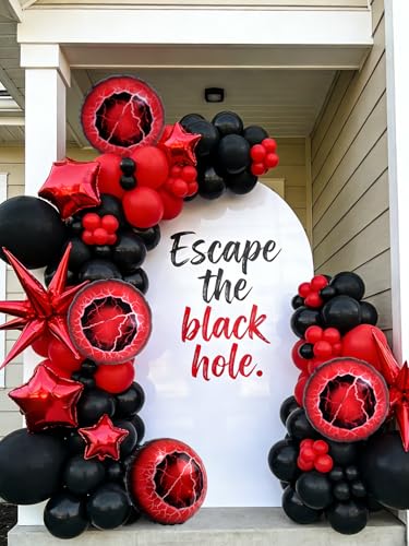Upside Down Red Portal Eyeball Balloons for Stranger Things Party - Creepy Lightning Design, 6 Pack