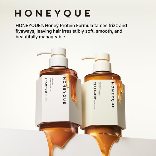 HONEYQUE Deep Repair Moist Shampoo & Conditioner - Revitalize Hair With Honey Collagen | 450ml/15.2 fl. oz.