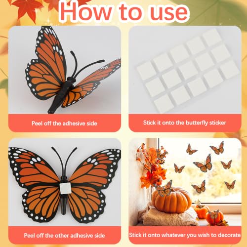 3D Monarch Butterfly Wall Decor Halloween Butterfly Decorations - Variation 24