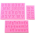 Gothic Letter Number Silicone Mold Set of 6 - Cake Decorating & Craft Molds