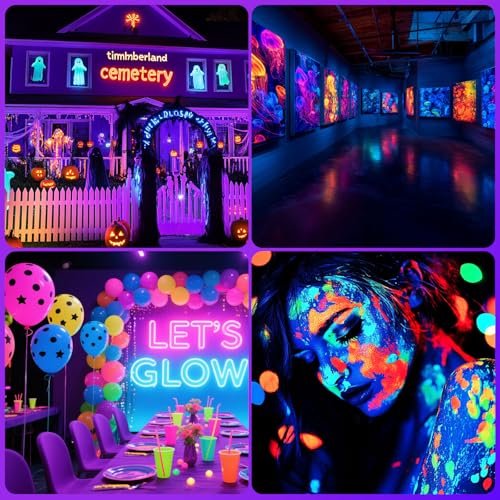 100W LED Black Light Flood Light - Blacklight Party, Outdoor & Indoor Waterproof