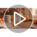 Halloween Ghost Figurine with Pumpkin Bucket & Orange Drink - Variation of Ghost Drink