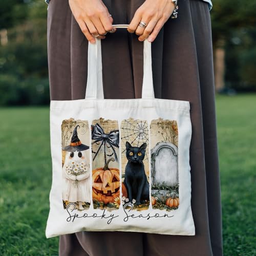 Halloween Tote Bag Dark Gothic Reusable Shopping Bag - Variation 01