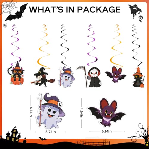Halloween Indoor Decoration Set with Lanterns, Banners, Spiderweb Table Runner & Bat Stickers