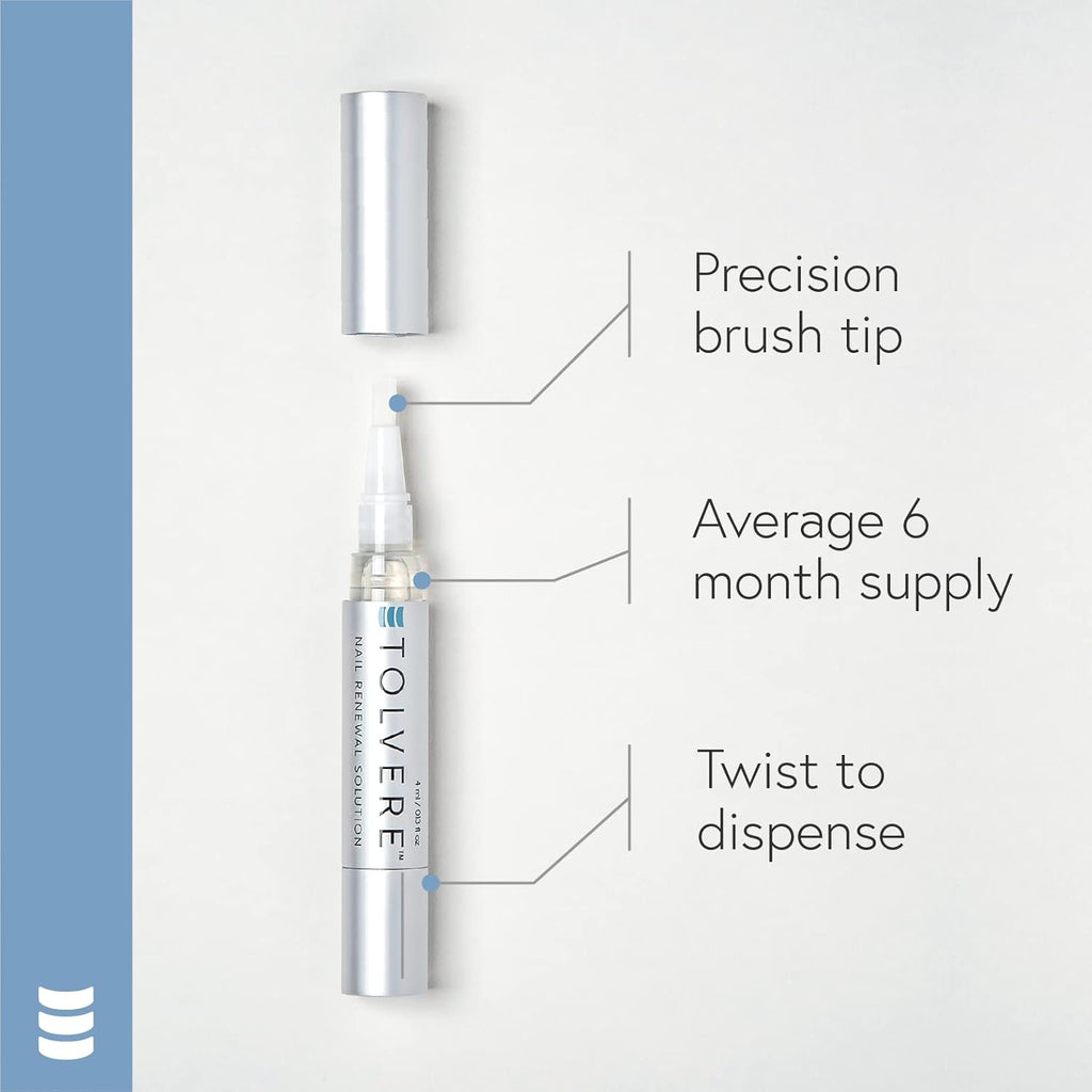 Tolvere Nail Renewal Solution - Revitalize Discolored, Brittle & Cracked Nails | Fast Results
