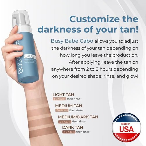 CABO Tanning Mousse - Flawless Sun-Kissed Glow for All Skin Types | Dark Bronze 200ml Self Tanner
