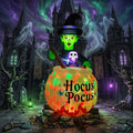 Inflatable Witch with Cauldron Halloween Yard Decor - RGB Lighted, 6ft, Outdoor Decorations - Variation of Witch Cauldron
