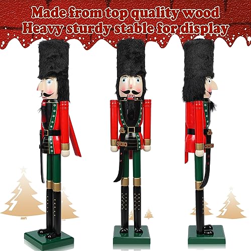 Large 4ft Wooden Christmas Nutcracker Decor Outdoor Holiday Soldier Ornament