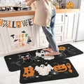 Ghost Halloween Kitchen Rugs Set of 2 - 17x47 & 17x30 Inches Non-Slip Floor Mats