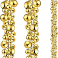 Gold Christmas Ball Garland Set - 2 Pieces, 9 ft Long Festive Decor