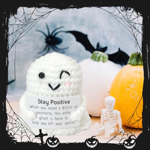 Halloween Ghost Decor - Cute Crochet Ghost for Home Tabletop - Variation: Ghost