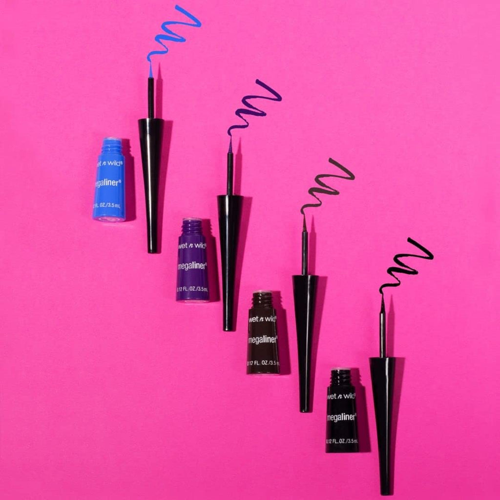 Wet n Wild MegaLiner Liquid Eyeliner - Intense Black Color for Bold Eye Looks