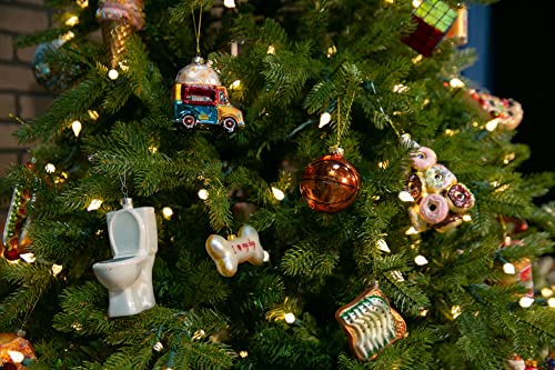 Santa on Chimney Christmas Ornament - Holiday Holiday Decorations