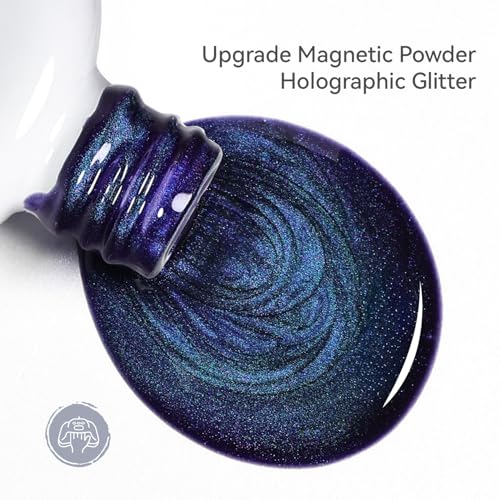 16.5mL Cat Eye Gel Polish with Magnet - Blue Purple Chameleon Effect - Variation CAT08