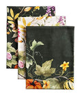 Pumpkin Garden Dark Green Kitchen Towel Set of 3 - Fall Thanksgiving Decor