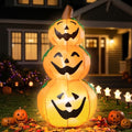 5 FT Halloween Inflatable 3-Tier Stacked Pumpkins Yard Decoration - Outdoor Halloween Decor