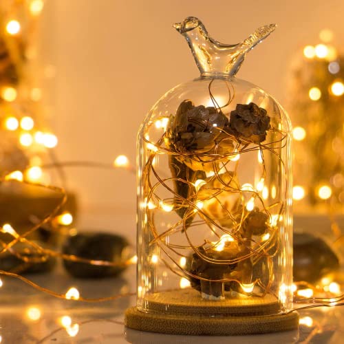 Battery Operated Fairy String Lights - 8 Pack Warm White 5m Copper Wire Starry Lights for Xmas, Bedroom, Party, Wedding, Indoor Decor