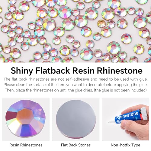 B59 Lt Pink AB Rhinestones Bulk 4mm 5000pcs Flat Back Resin Gems for Crafts Nails Makeup