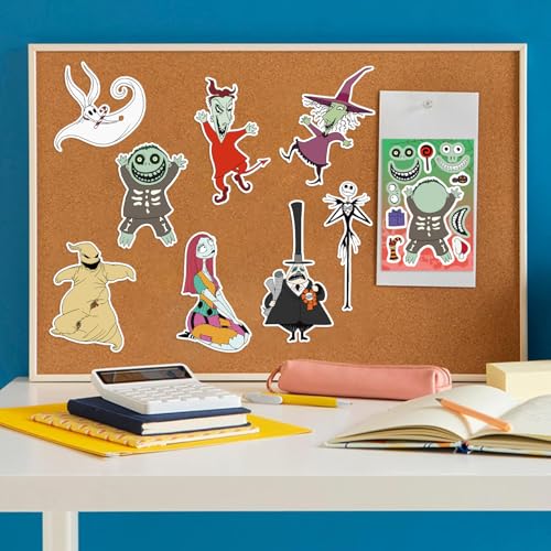 Make a Face Stickers Pack - Pink, 24 Sheets, Halloween & Holiday Party Decor