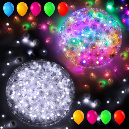 LED Balloon Lights 200pcs White & Colorful Mini Balls Waterproof Party Decor