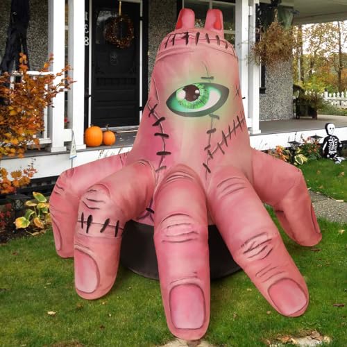 Halloween Inflatable Hand Decoration with LEDs - 6 FT Outdoor Yard Decor - Skin Variation