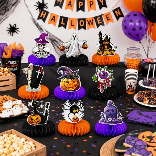 Halloween Party Decorations 9-Piece Indoor Table Centerpieces - Spooky Character Set