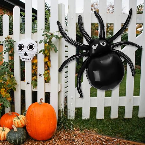 4Pcs Halloween Inflatable Spider Balloons - 32.5 Inch Outdoor Decorations