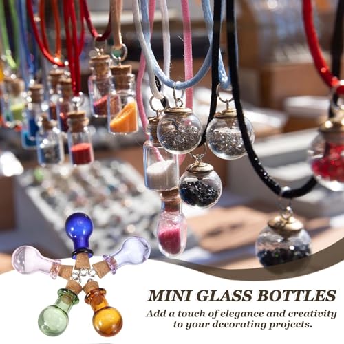 Mini Glass Bottles Jars with Cork Stoppers - Pink, 30 Pcs, DIY Crafts & Decor