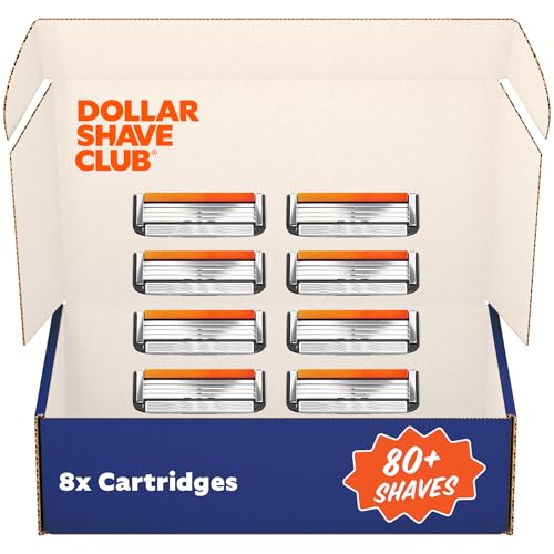 Dollar Shave Club 8 Pack 4 Blade Razor Refills - Men’s Shaving Blades