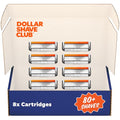 Dollar Shave Club 8 Pack 4 Blade Razor Refills - Men’s Shaving Blades