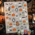 Halloween Nail Stickers for Nail Art, 5D Embossed Ghost Pumpkin Spider, Halloween01