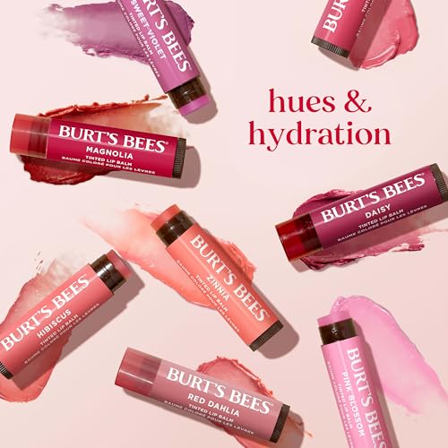Burt's Bees Valentine's Day Gifts, Lip Tint Balm, Long Lasting Duo Tinted Balm Formula, Color Infused with Hydrating Shea Butter for a Natural Looking Buildable Finish, Variety (3-Pack)