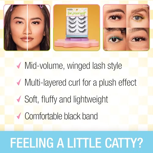 False Eyelashes - Reusable Fluffy Wispy Lash Set with 4 Pairs - Vibez Style