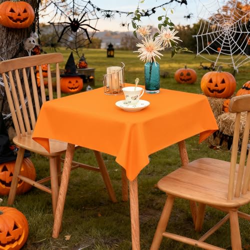 Orange Small Square Tablecloth 36 x 36 Inch Washable for Table Decor - Variation of THIS listing