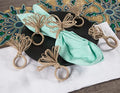Natural Jute Napkin Ring Set of 12 - Elegant Farmhouse Table Decor, Holiday & Wedding