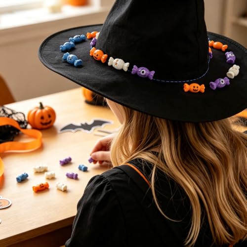 Halloween Resin Candy Figurines Set of 24 - Spooky Party Decor & Tabletop Decorations