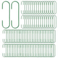 100 Pack Green Christmas Ornament Hooks - Metal Holiday Tree & Wreath Hangers