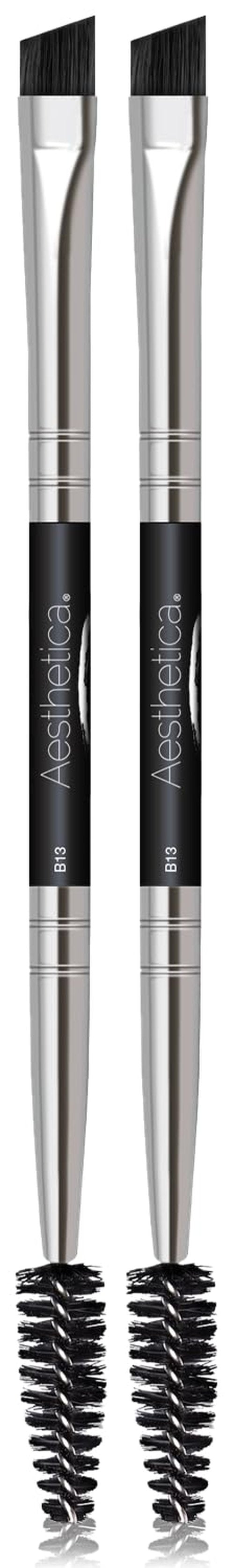 Aesthetica Pro Series Double Ended Brow Brush - Precision Application for Natural Brows | 100% Vegan & Cruelty-Free