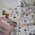 Halloween Nail Stickers Mini Mummy Skeleton Pumpkin Ghost Decals - Color55