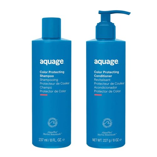 AQUAGE Color Care Regimen Bundle - Color Protecting Shampoo & Conditioner, 8 Oz Each for Healthy, Shiny Hair