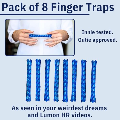 Chinese Finger Traps Party Favors - Blue Severance-Inspired Novelty Gift Set