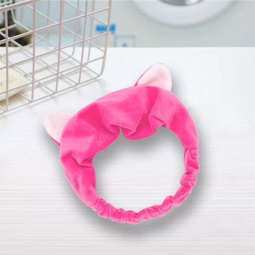 Manual Facial Cleansing Brush, Face Washing Tools,Headbands, Wrist Band ，Facial Mask Brush and Powder Puff（Pink