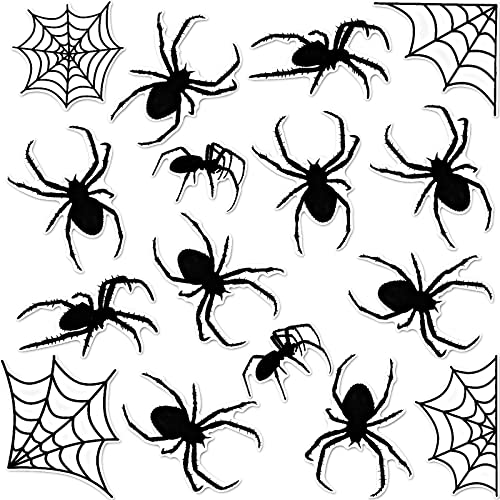Halloween Spider Car Magnets 16 Pcs Web Decor for Fridge & Vehicle