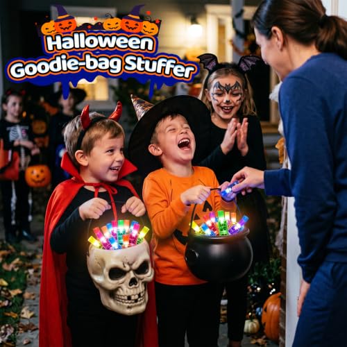 Kids Halloween LED Finger Lights with Projections - 24-Day Countdown Party Favors